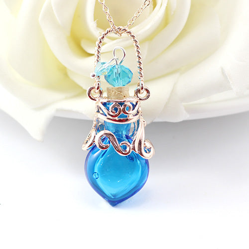 Aromatherapy Essential Oil Glass Necklace Pendant Fashion All-Match
