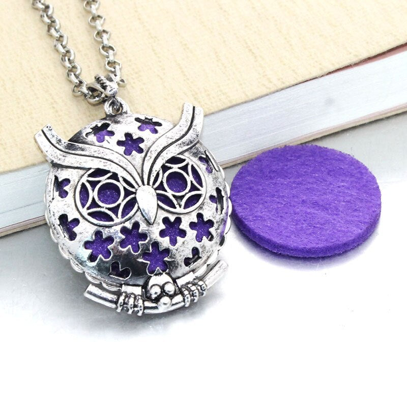 Hollow Owl and Tree DIY Aromatherapy Essential Oil Necklace