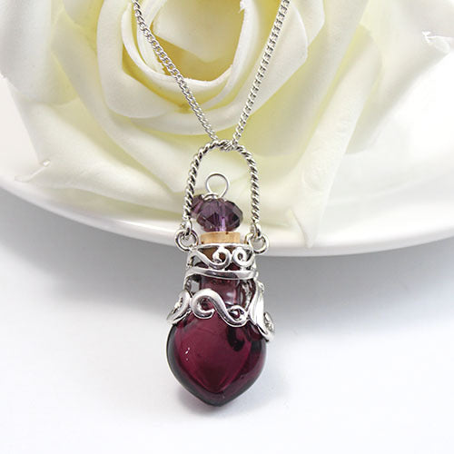 Aromatherapy Essential Oil Glass Necklace Pendant Fashion All-Match