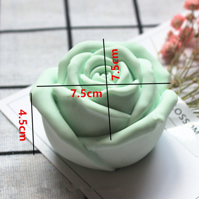 Three-Dimensional Rose Flower Aromatherapy Gypsum Silicone Mold Handmade Soap Mold