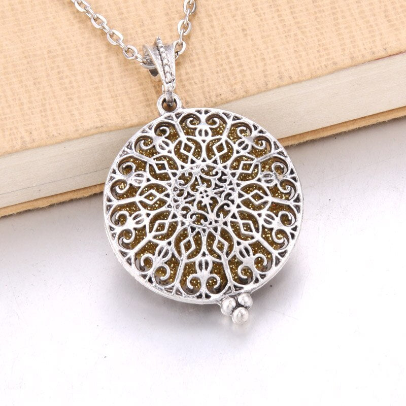 Hollow Owl and Tree DIY Aromatherapy Essential Oil Necklace