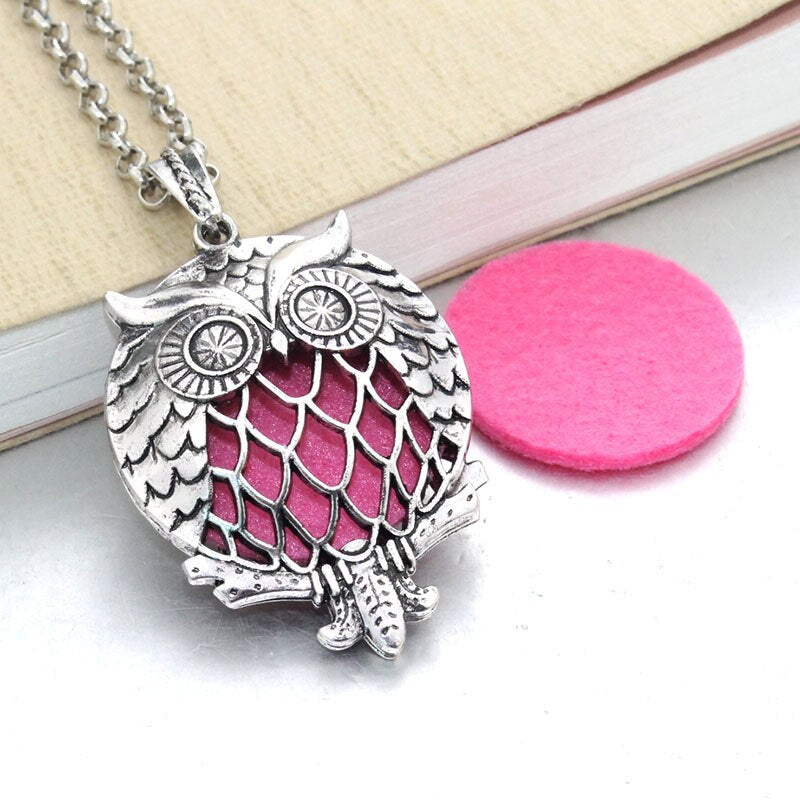 Hollow Owl and Tree DIY Aromatherapy Essential Oil Necklace