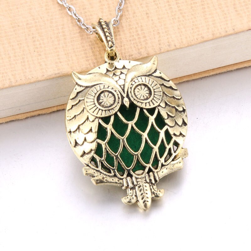 Hollow Owl and Tree DIY Aromatherapy Essential Oil Necklace