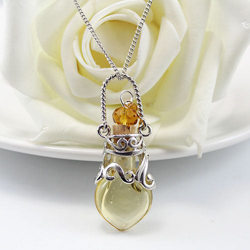 Aromatherapy Essential Oil Glass Necklace Pendant Fashion All-Match