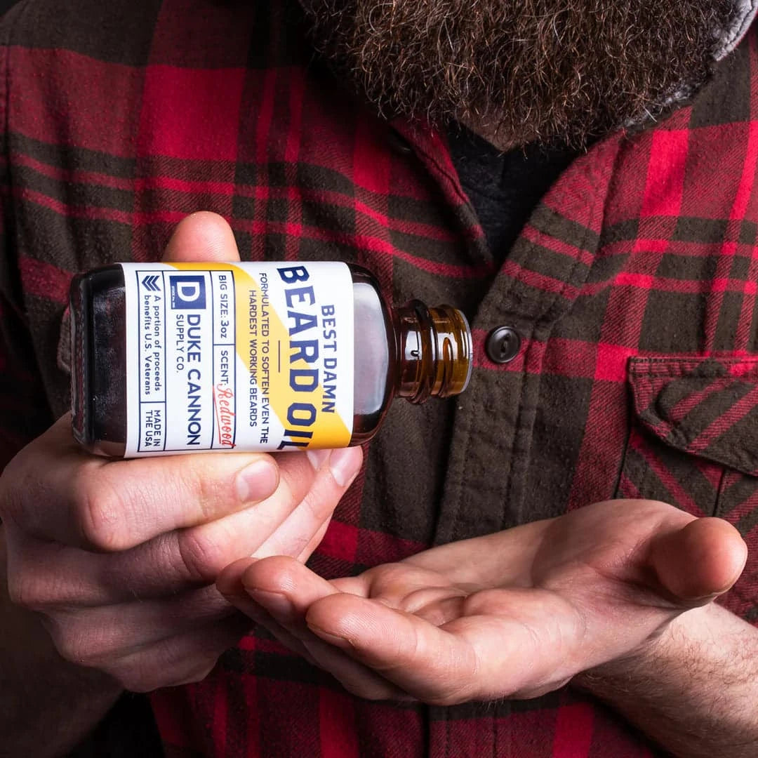 Duke Cannon Best Damn Beard Oil Redwood