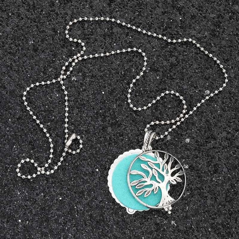 Hollow Owl and Tree DIY Aromatherapy Essential Oil Necklace