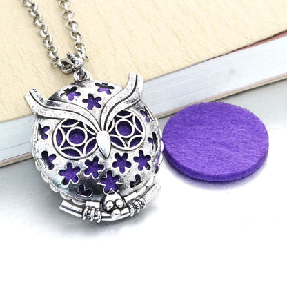 Hollow Owl and Tree DIY Aromatherapy Essential Oil Necklace