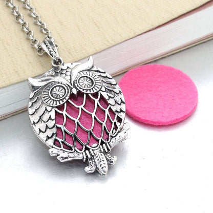 Hollow Owl and Tree DIY Aromatherapy Essential Oil Necklace