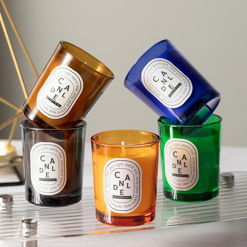 Aromatherapy Colored Candle Glass