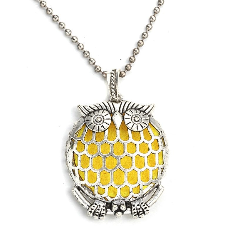 Hollow Owl and Tree DIY Aromatherapy Essential Oil Necklace