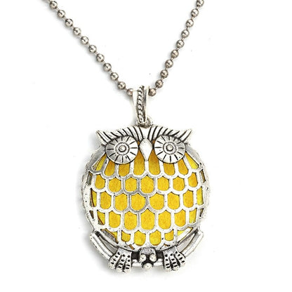 Hollow Owl and Tree DIY Aromatherapy Essential Oil Necklace