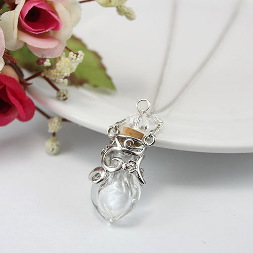Aromatherapy Essential Oil Glass Necklace Pendant Fashion All-Match