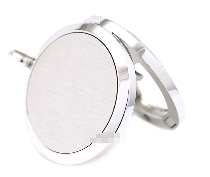 Stainless Steel Perfume Box Necklace Ornament Round Lotus Hollow Aromatherapy Essential Oil Pendant
