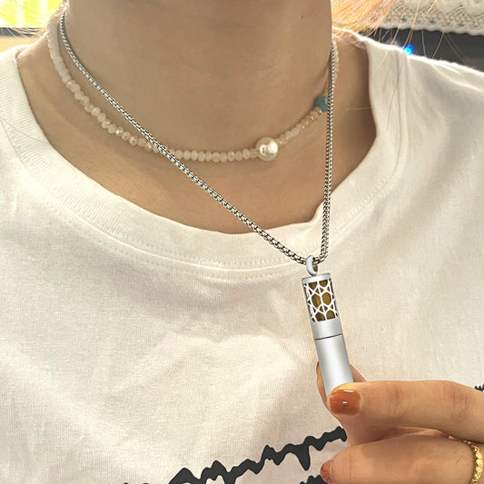 Aromatherapy Pendant Stainless Steel Perfume Necklace