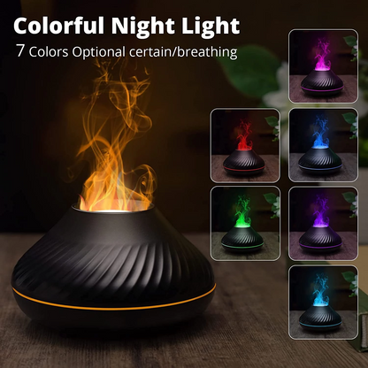 Colorful Portable Air Humidifier Flame Aroma Diffuser