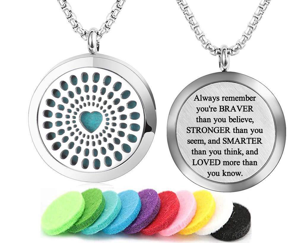 30mm Stainless Steel Aromatherapy Necklace Pendant Hollow Tree Of Life